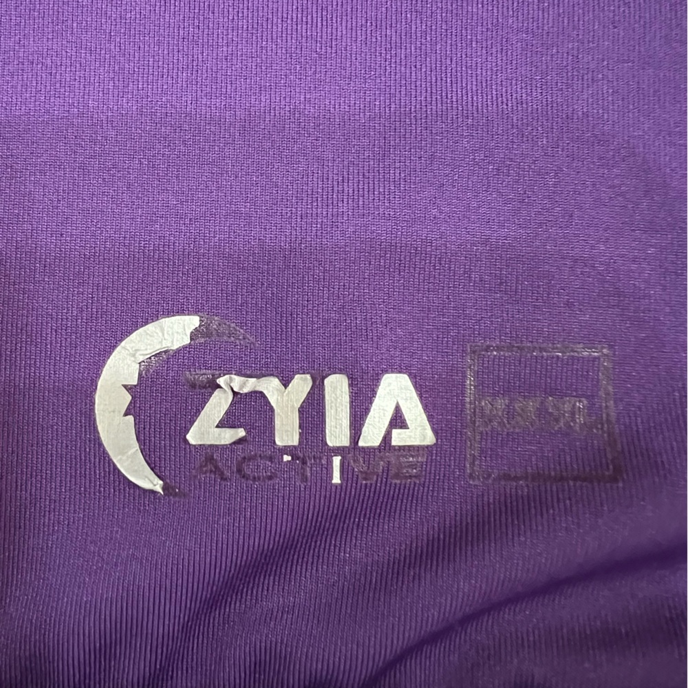 ZYIA bomber Purple Racerback Sports Bra - Picture 3 of 3